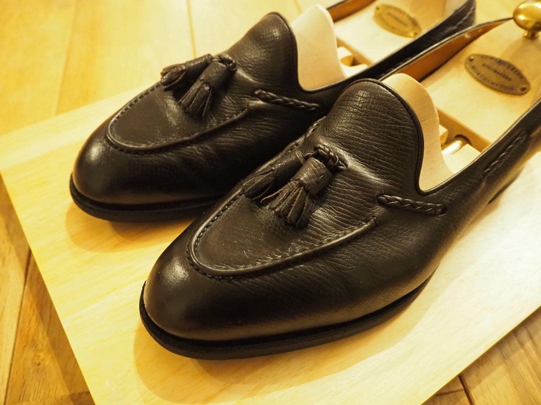 エドワードグリーンBelgraviaネイビーユタカーフ8½-9(8.5)E184