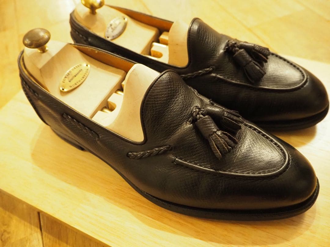 エドワードグリーンBelgraviaネイビーユタカーフ8½-9(8.5)E184