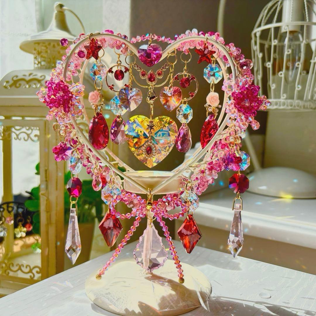 ハート✩.*˚SWAROVSKI置き型サンキャッチャー