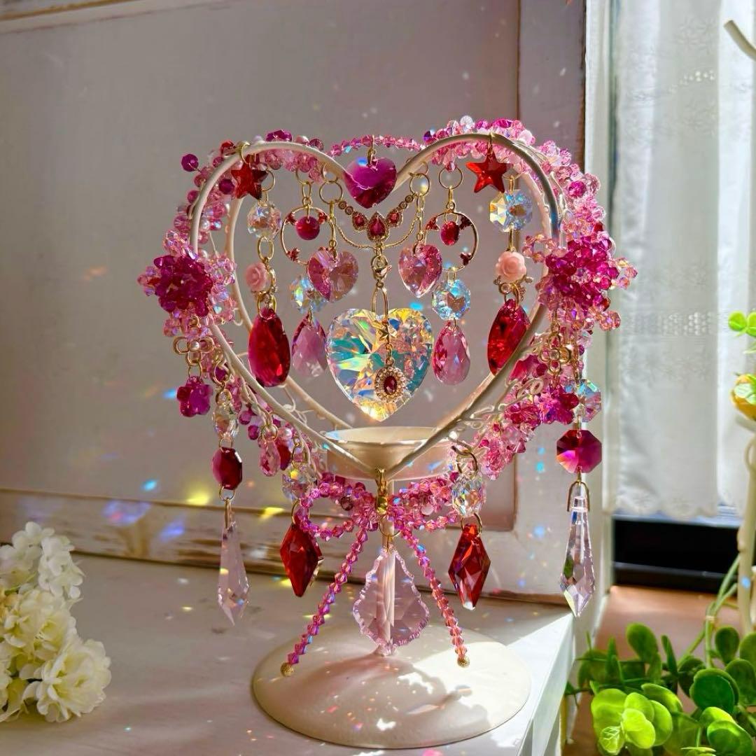 ハート✩.*˚SWAROVSKI置き型サンキャッチャー