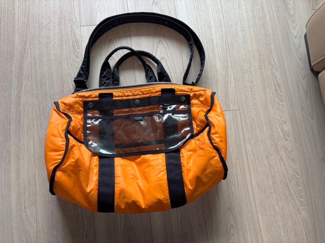 ポーター　タンカー　ブラック ドラムバッグ