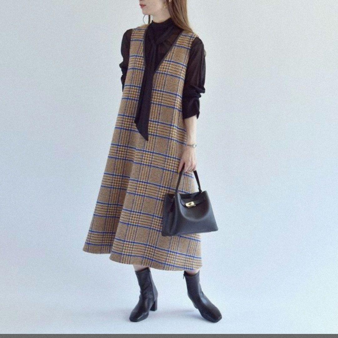 quaranciel INTESPRA ツイード チェックジャンパースカート