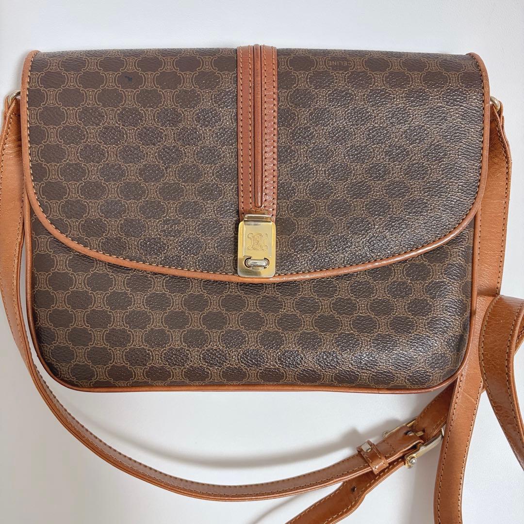 CELINE セリーヌ　マカダムショルダーバッグ 美品