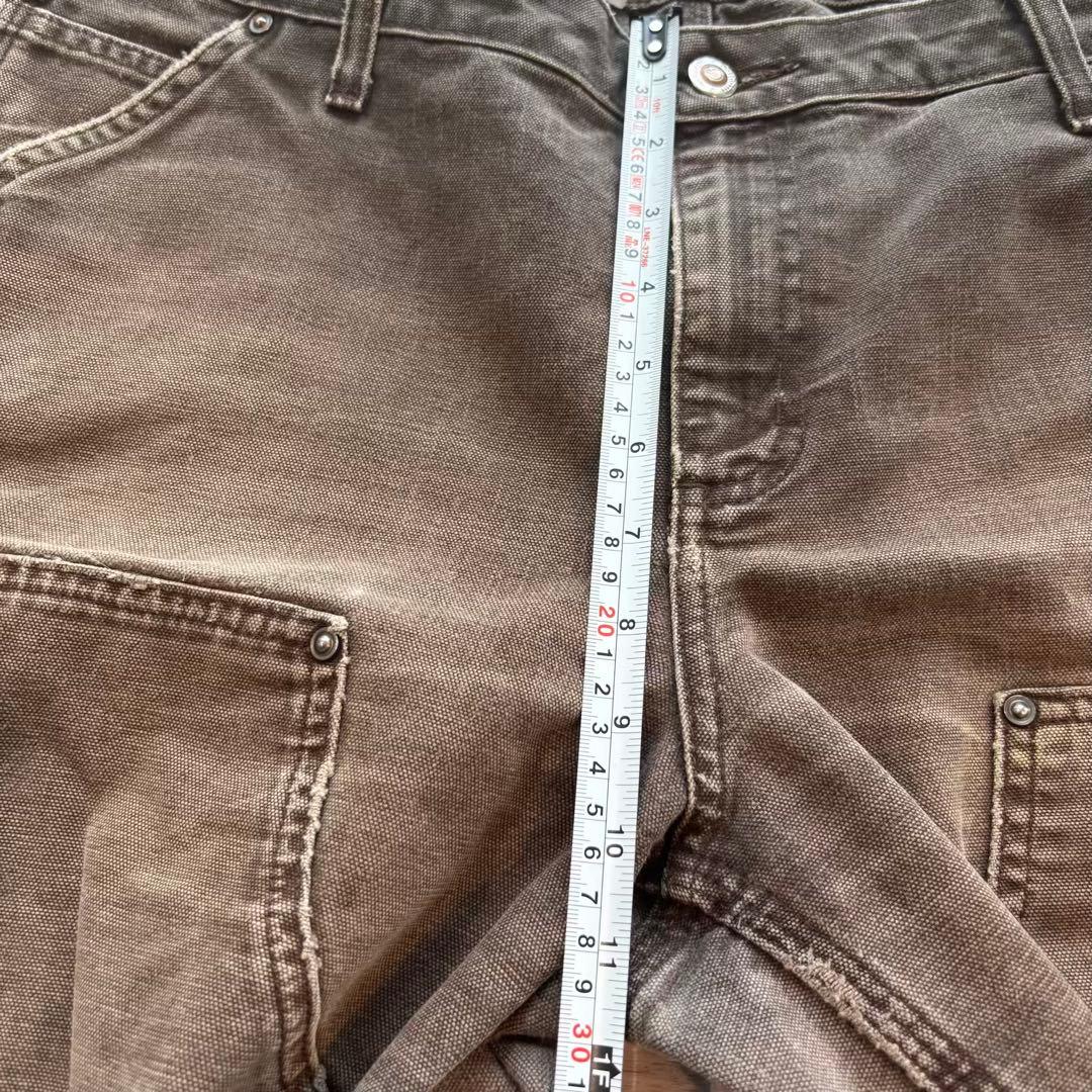 【Carhartt】ブラウン ダブルニーUSAファブリック 太シルエット#547