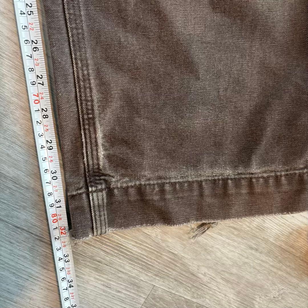 【Carhartt】ブラウン ダブルニーUSAファブリック 太シルエット#547