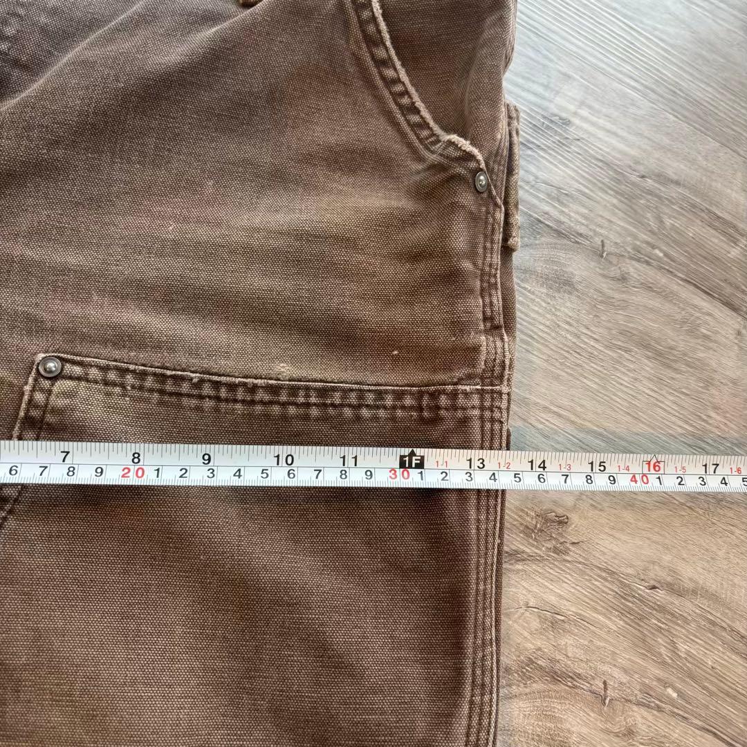 【Carhartt】ブラウン ダブルニーUSAファブリック 太シルエット#547