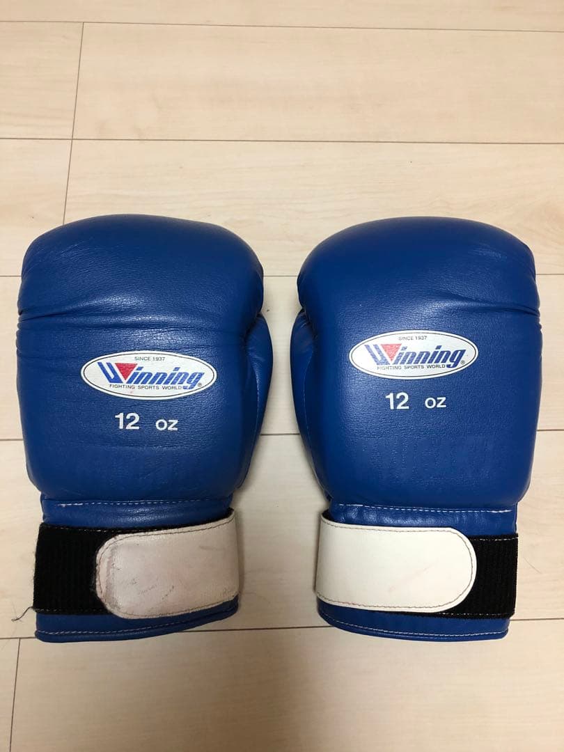 winning ウィニングボクシンググローブ ブルー　12オンス AM-12