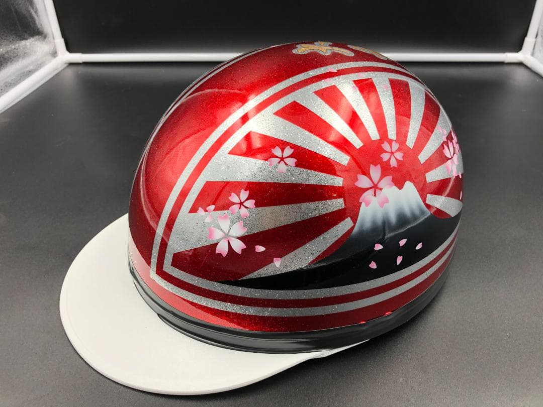 コルク半　カスタム　富士日章　マジック　キャンディレッド　ラメ　桜　高級クリヤ