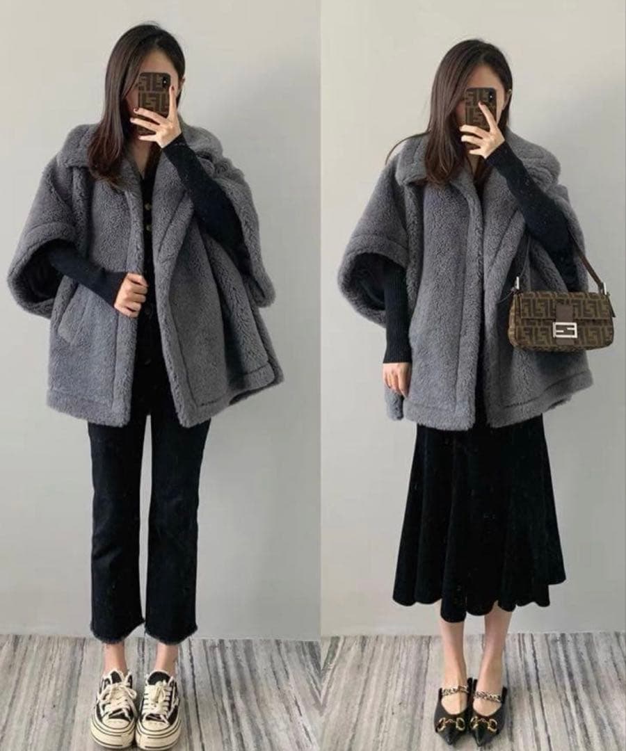 ⭐︎新品未使用⭐︎テディベアケープコート