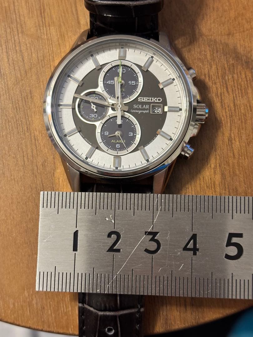SEIKO クロノグラフ　レザーベルト　腕時計