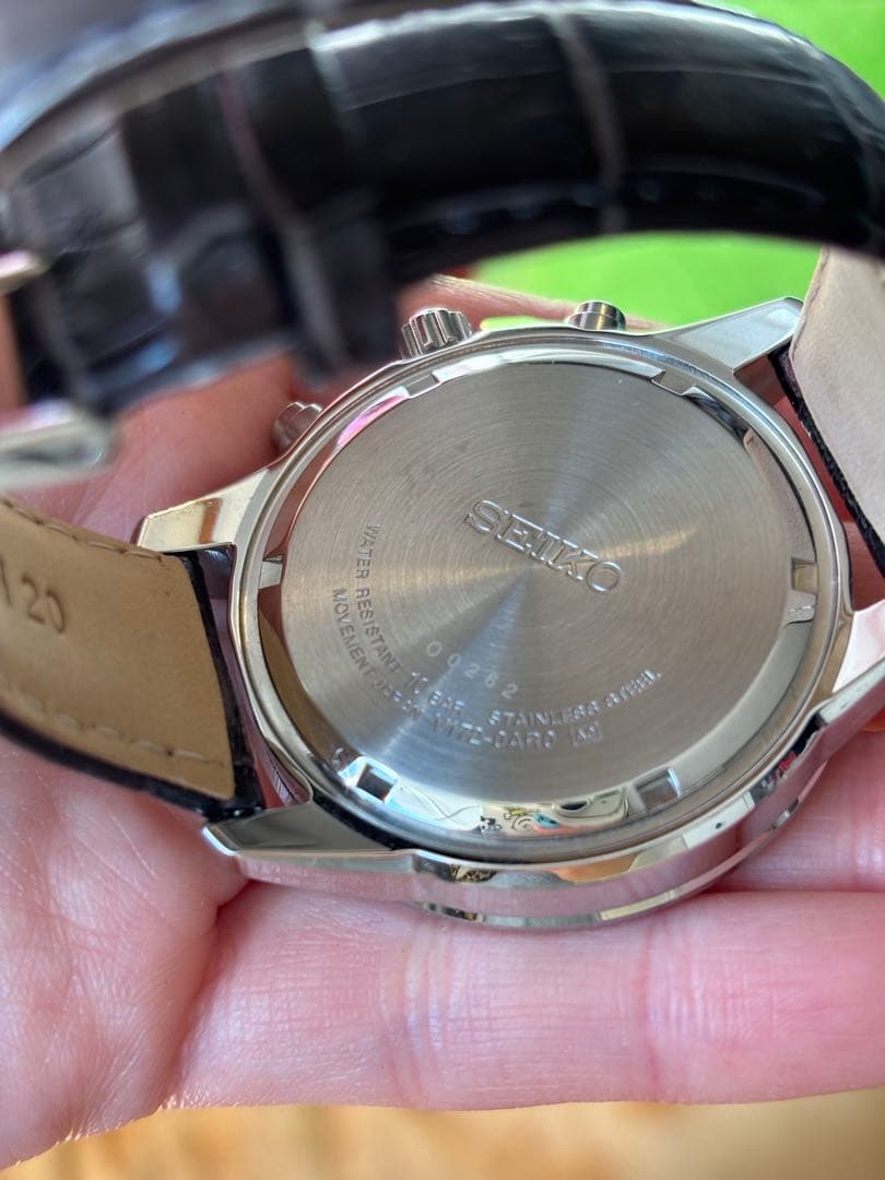 SEIKO クロノグラフ　レザーベルト　腕時計