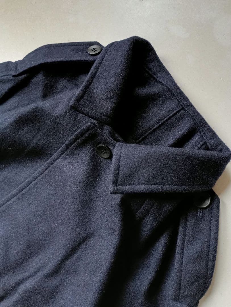 お値下げ　Y's　ワイズ　ウール　トレンチ風　コート　ネイビー
