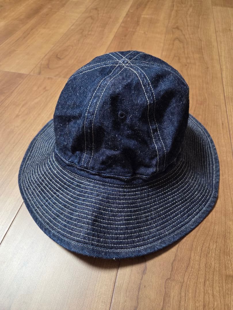 ナイジェルケーボン　デニムハット　サイズL　コットン　帽子　ミリタリー