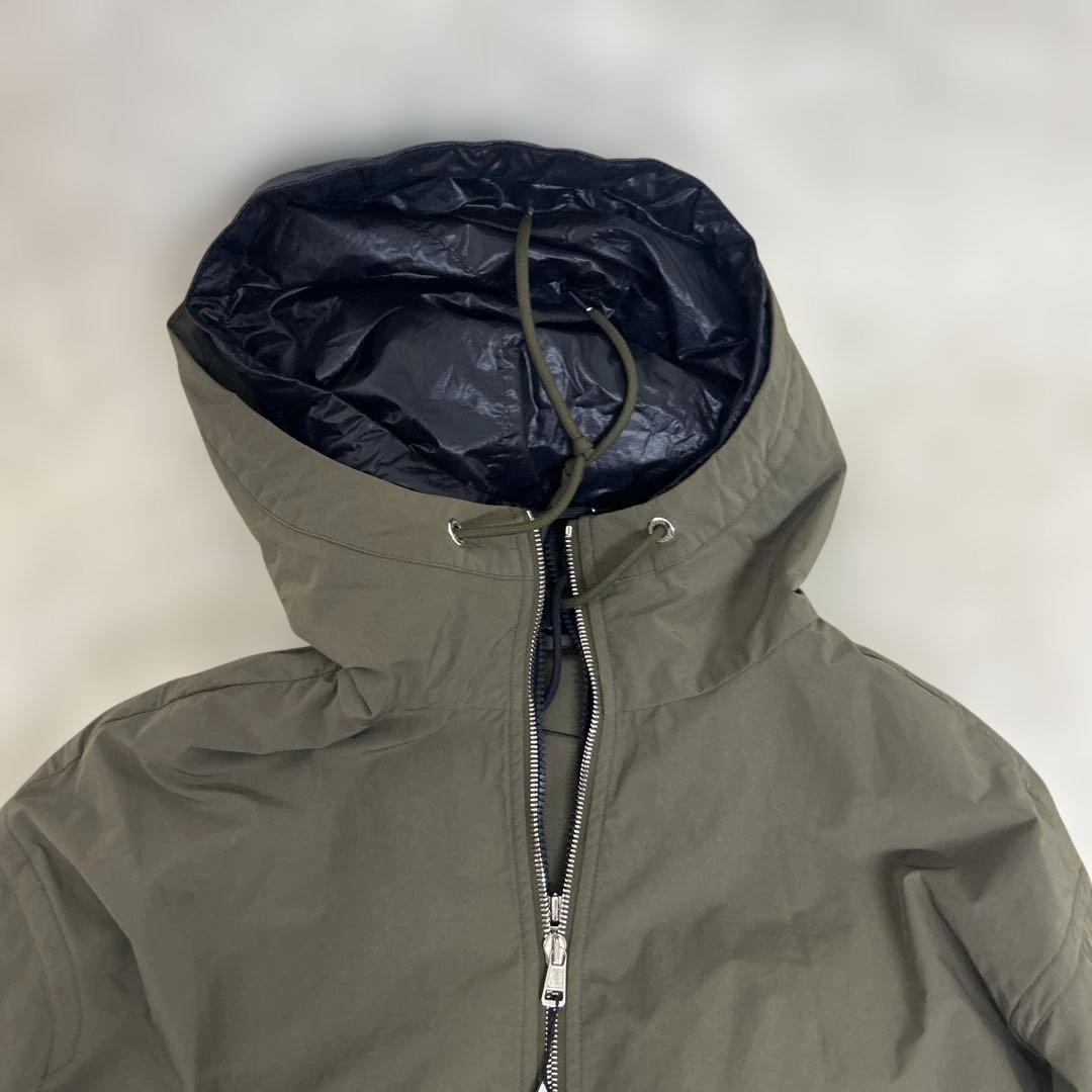 【美品】MONCLER ナイロン　ロング　ミリタリーコート　バッグロゴ　フード