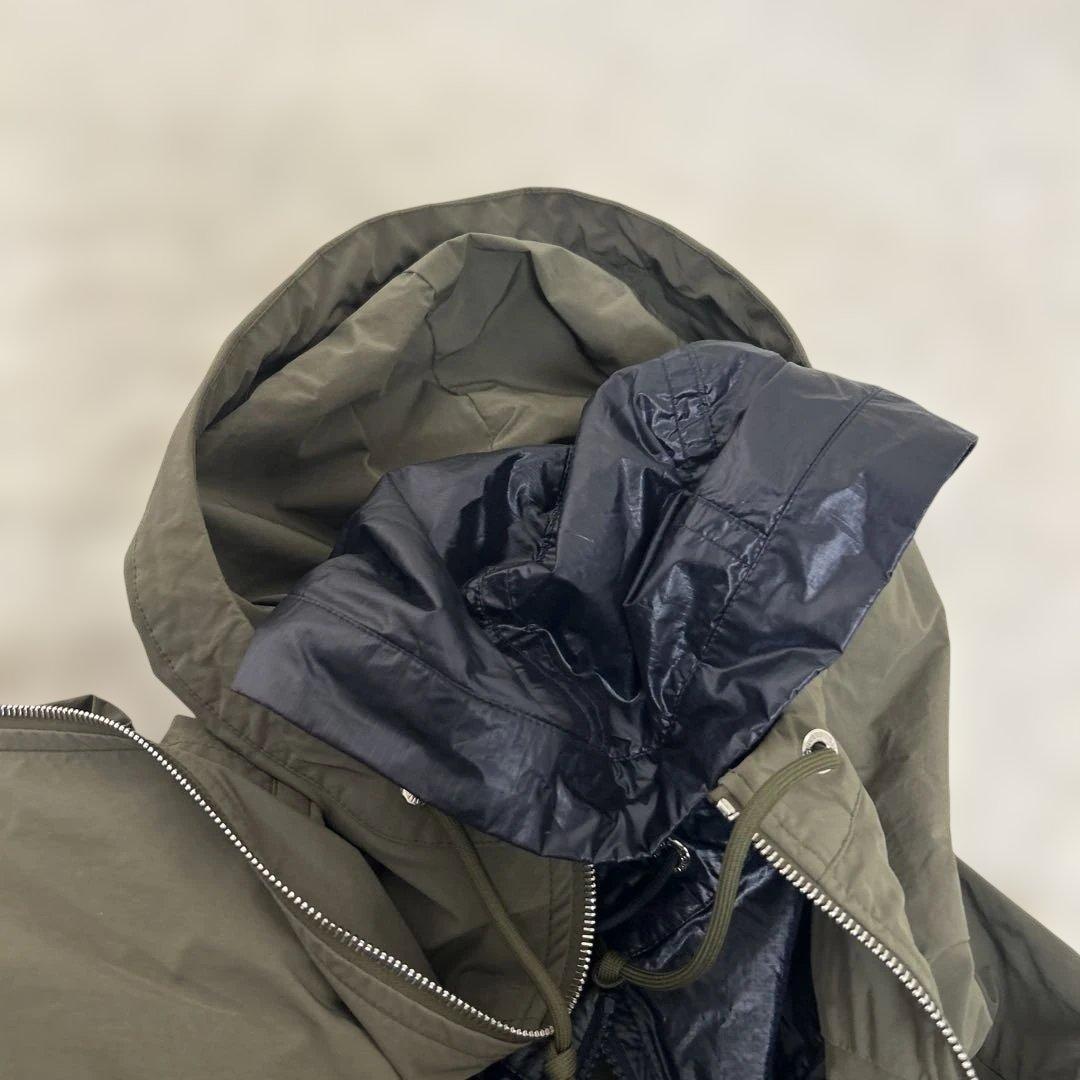 【美品】MONCLER ナイロン　ロング　ミリタリーコート　バッグロゴ　フード