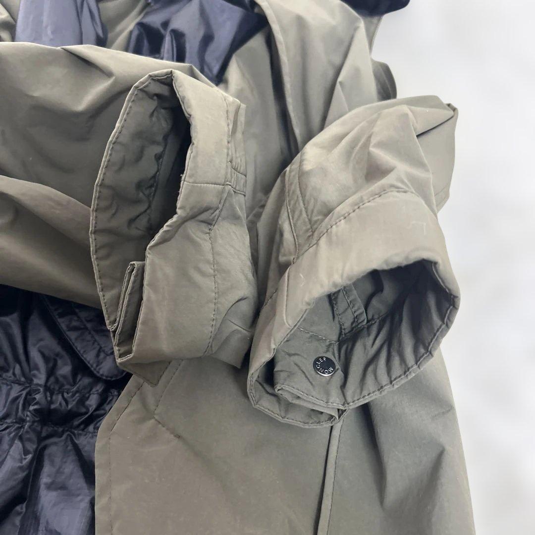 【美品】MONCLER ナイロン　ロング　ミリタリーコート　バッグロゴ　フード
