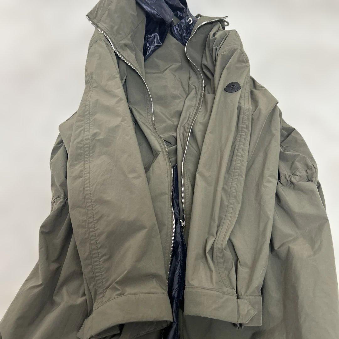 【美品】MONCLER ナイロン　ロング　ミリタリーコート　バッグロゴ　フード
