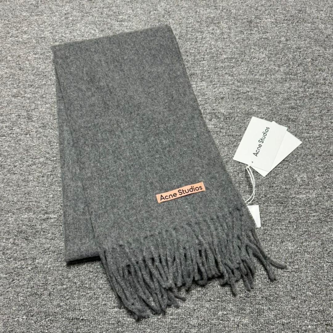 新品 Acne Studios チャコールグレー マフラー