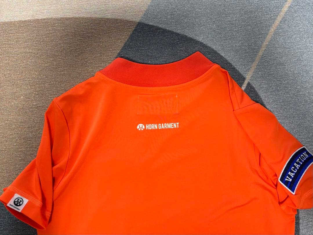 horn garment オレンジゴルフシャツ