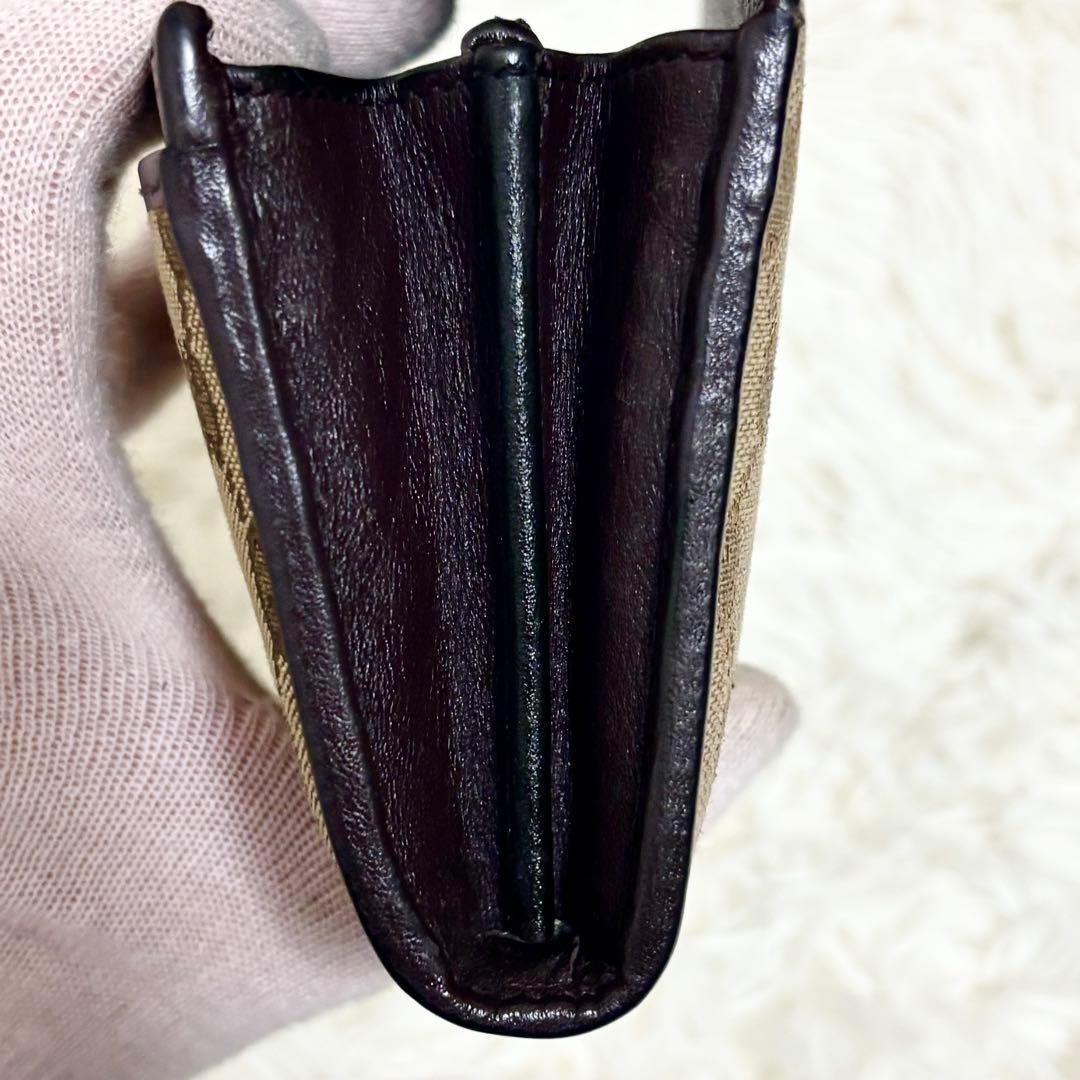 GUCCI グッチ 長財布 GGキャンバス ロゴプレート　レザー　金具