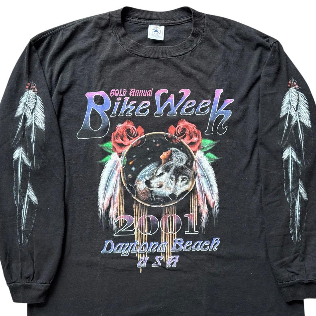 DAYTONA BIKE WEEK ロンT L 袖プリント バイクウィーク 古着