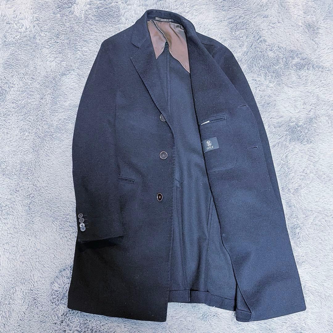 ONLY　オンリー　チェスターコート　カシミヤ　アンゴラ　メンズ　L