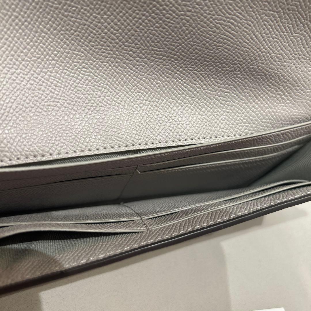 【未使用】コーチレザー長財布　シルバー