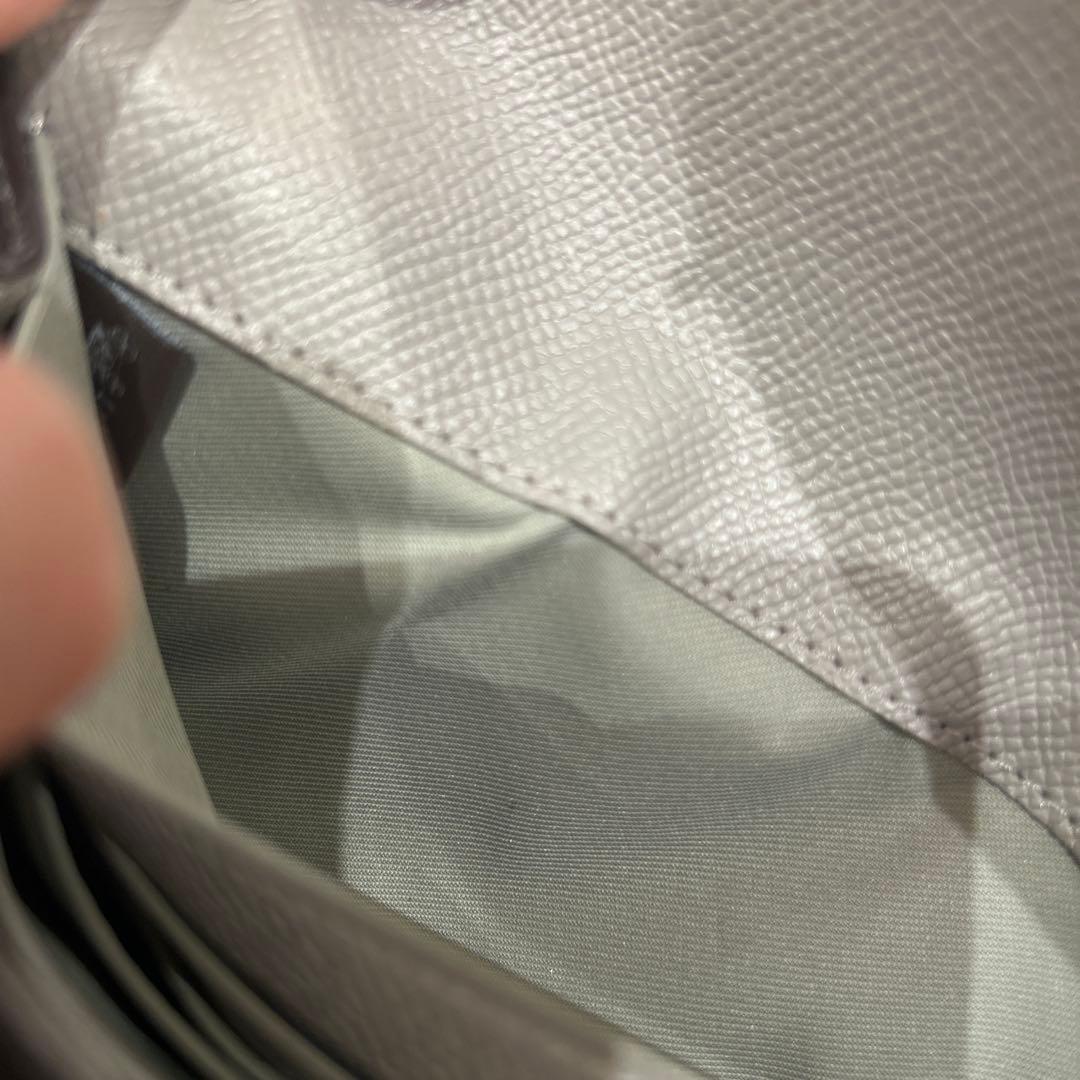 【未使用】コーチレザー長財布　シルバー