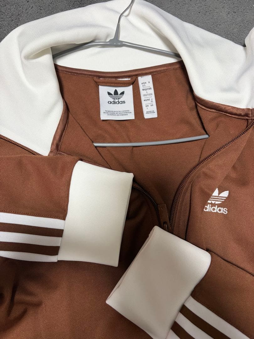 美品⭐️アディダスadidas ブラウン ジップアップジャージ