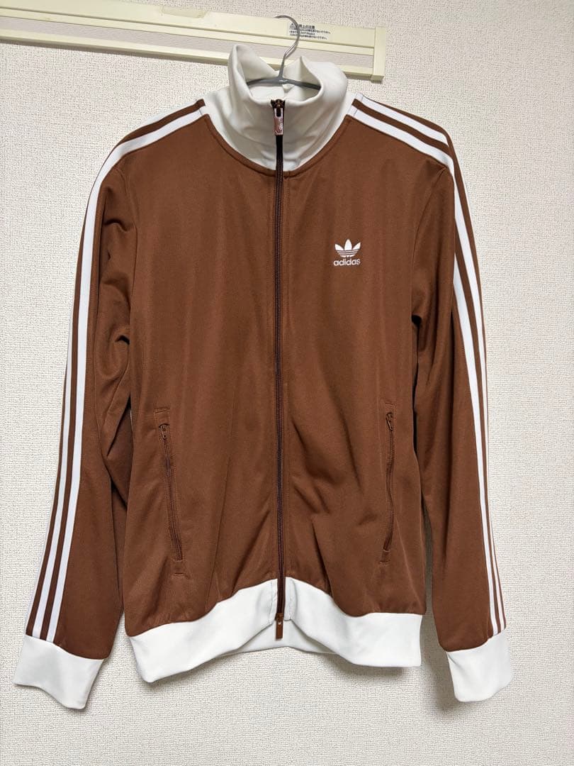 美品⭐️アディダスadidas ブラウン ジップアップジャージ