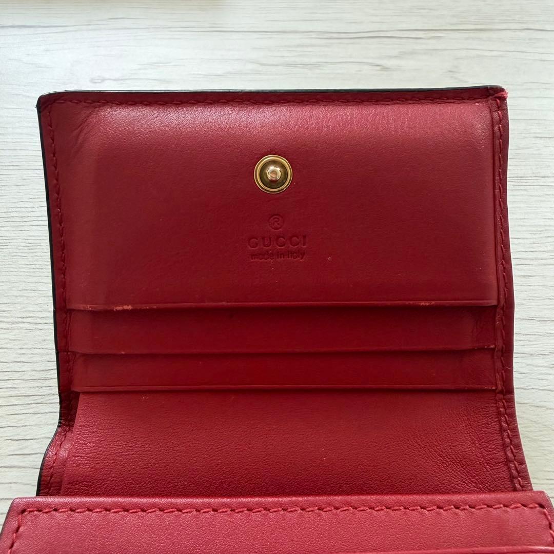 ば*に様 GUCCI グッチ 財布 二つ折り財布 チェリー装飾 さくらんぼ