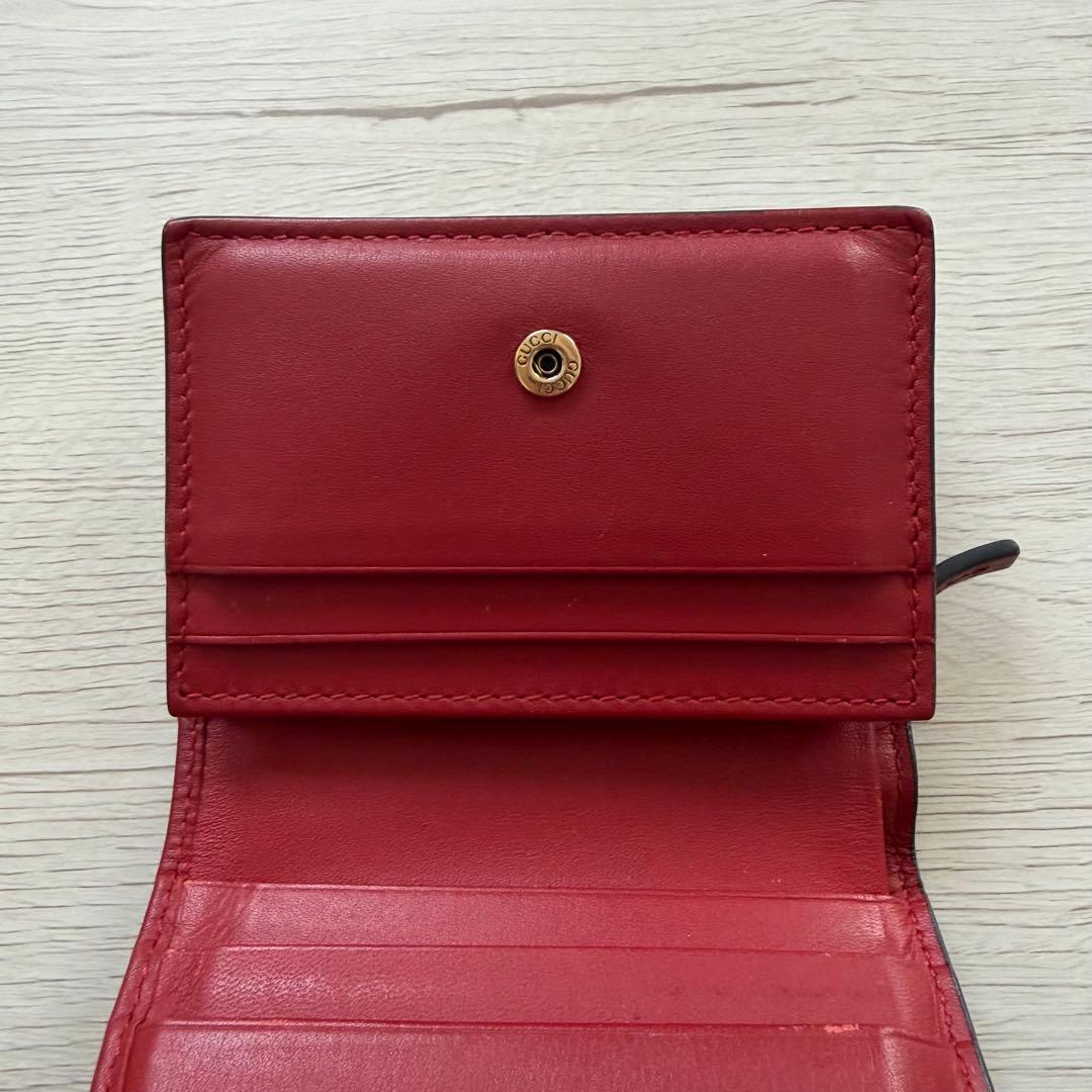 ば*に様 GUCCI グッチ 財布 二つ折り財布 チェリー装飾 さくらんぼ