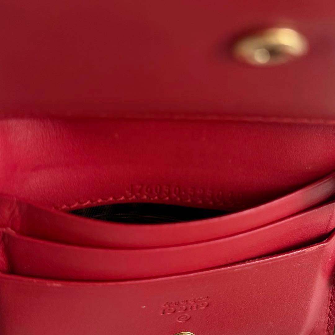 ば*に様 GUCCI グッチ 財布 二つ折り財布 チェリー装飾 さくらんぼ