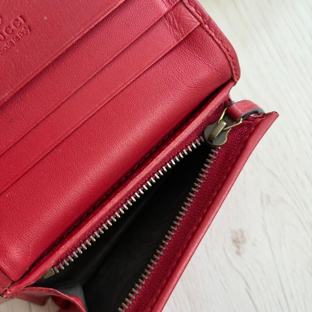 ば*に様 GUCCI グッチ 財布 二つ折り財布 チェリー装飾 さくらんぼ