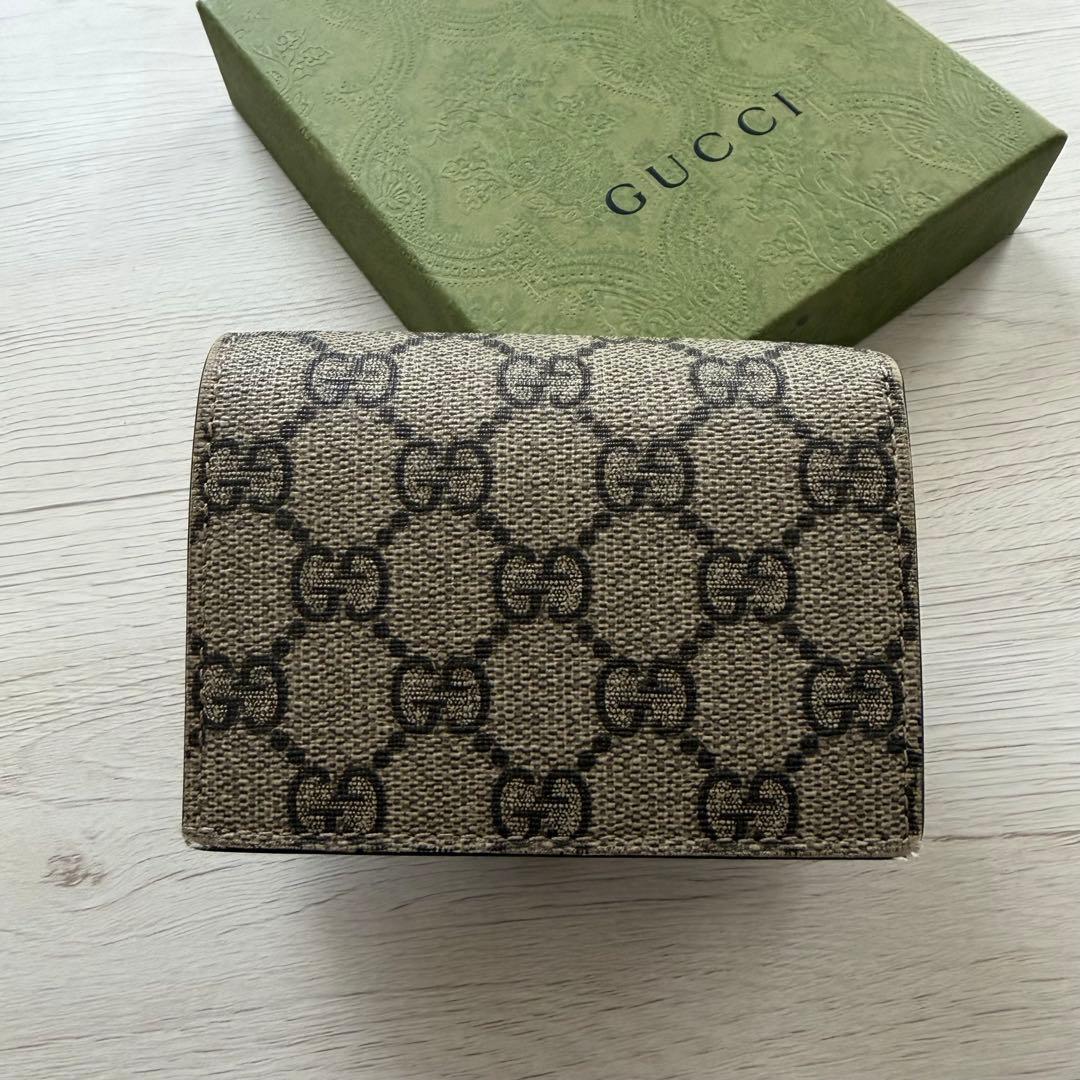 ば*に様 GUCCI グッチ 財布 二つ折り財布 チェリー装飾 さくらんぼ