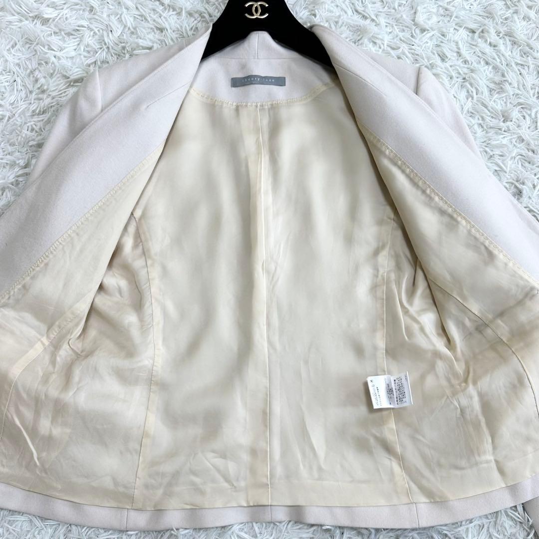 theory luxe セットアップ ノーカラージャケット アイボリー 近年