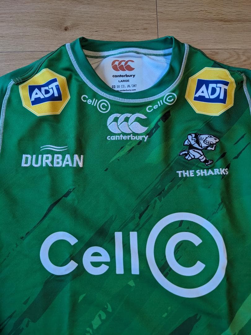 ラグビー ジャージ ユニ 選手仕様 南アフリカ シャークス XL 新品 レア