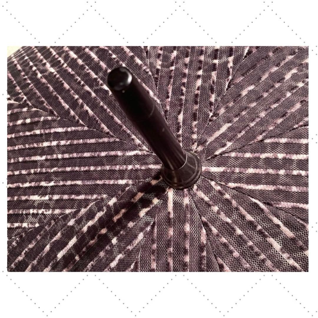 ゆきやす　シャンタル・トーマス　豹柄ストライプフリル付き日傘