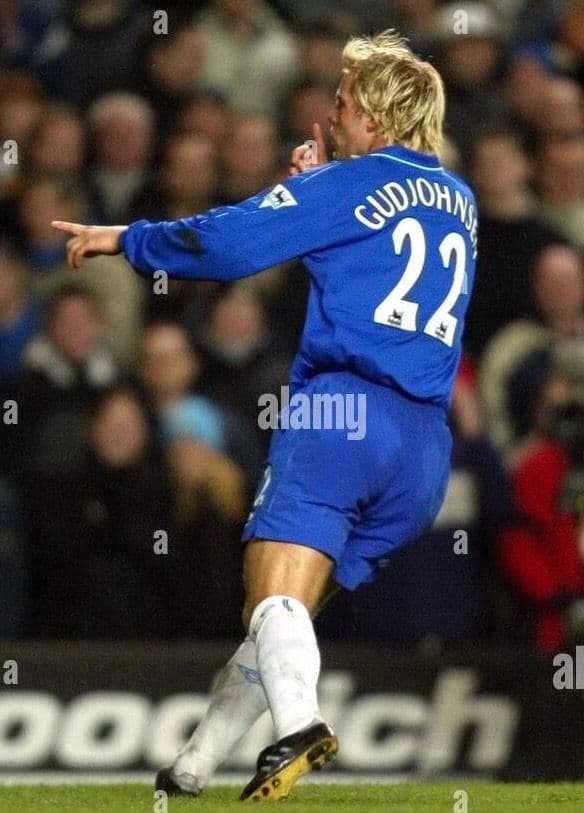 02-03 チェルシー　グジョンセン　アンブロオフィシャル　長袖ユニフォーム