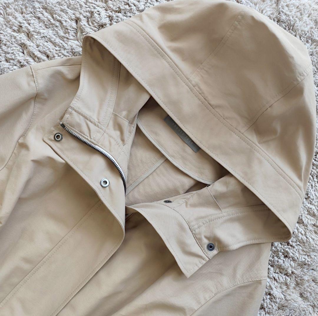 Theory luxe 洗える ロング フード モッズ コート ベージュ