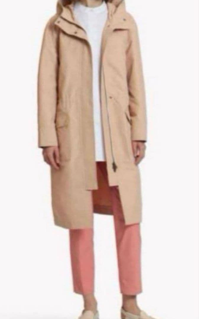 Theory luxe 洗える ロング フード モッズ コート ベージュ