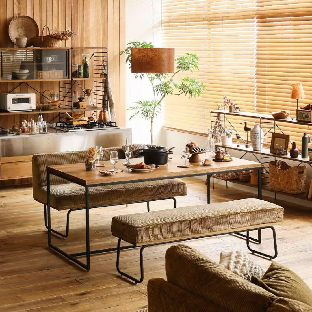 【特価/9月限定】ダイニングベンチ　WIRYダイニングセット 160cm