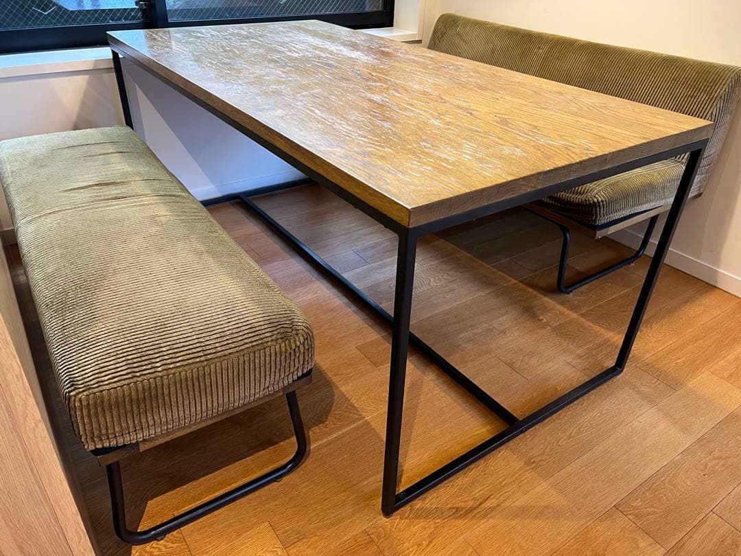 【特価/9月限定】ダイニングベンチ　WIRYダイニングセット 160cm