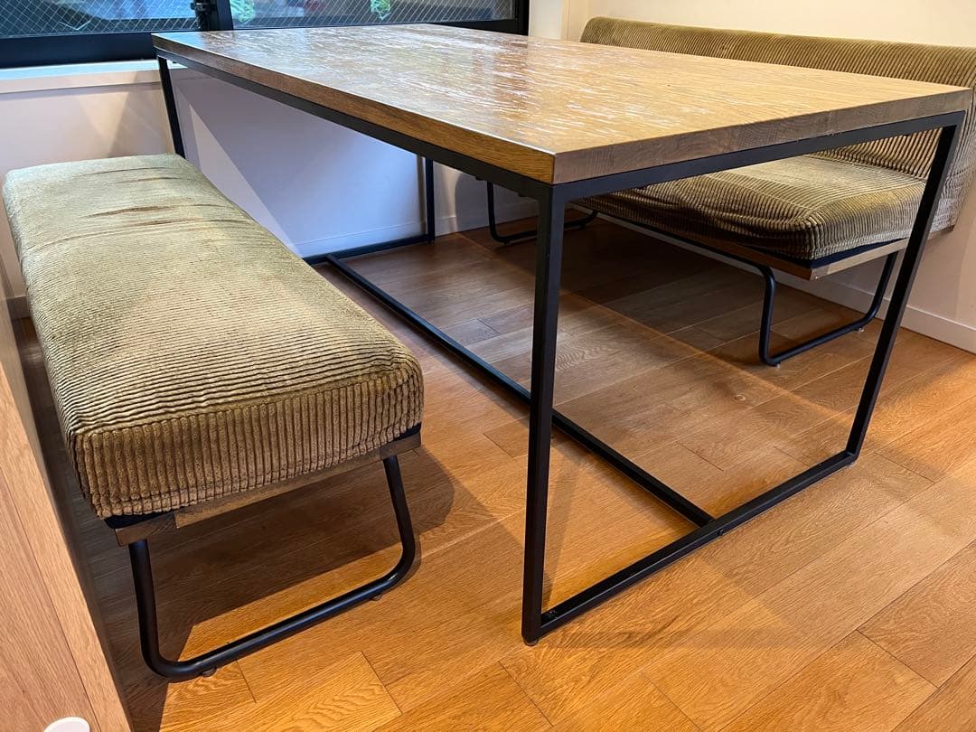 【特価/9月限定】ダイニングベンチ　WIRYダイニングセット 160cm