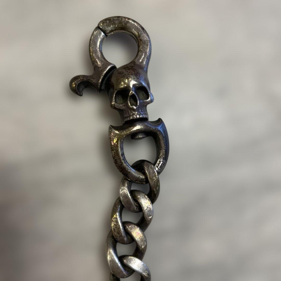 値下げ　ルードギャラリー　スカルデザイン ウォレットチェーン RG刻印