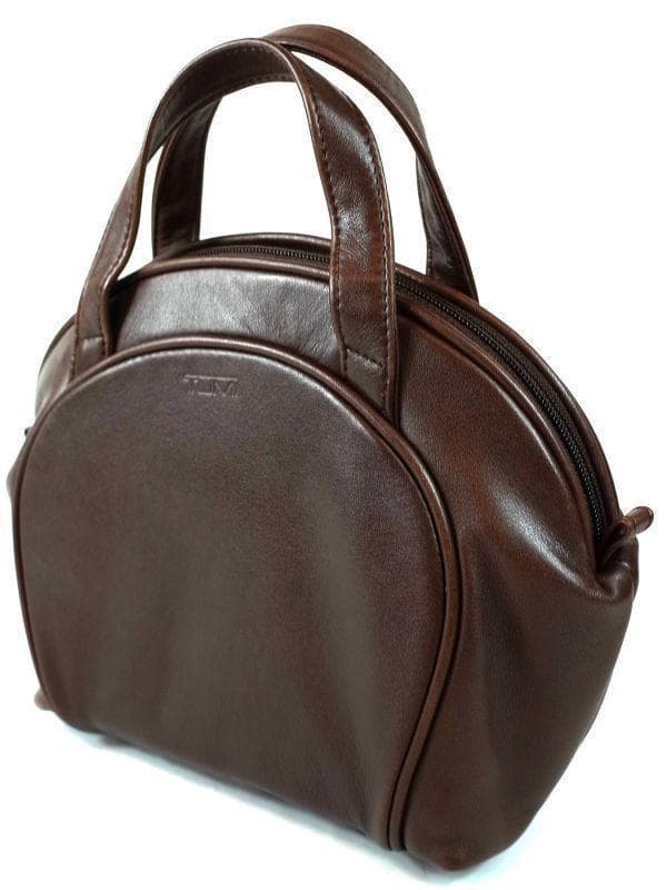 トゥミ ナパレザー・スモール・ラウンド・トート コーヒー