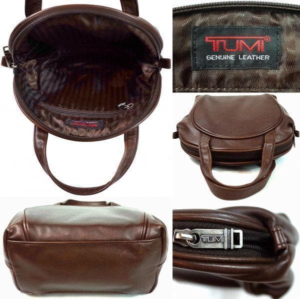 トゥミ ナパレザー・スモール・ラウンド・トート コーヒー