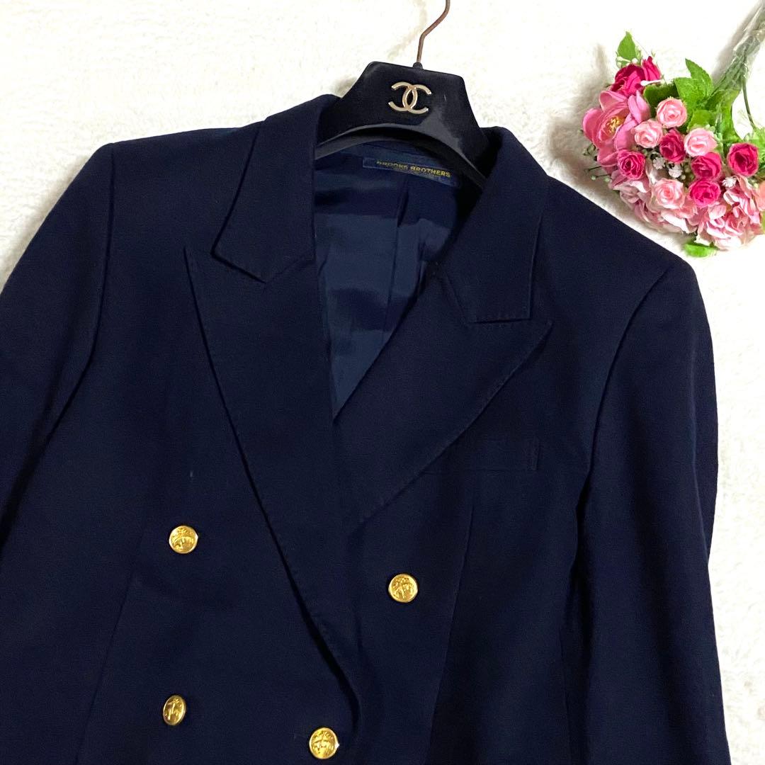 ブルックスブラザーズ ダブル 紺ブレ 金ボタン ネイビー Lサイズ