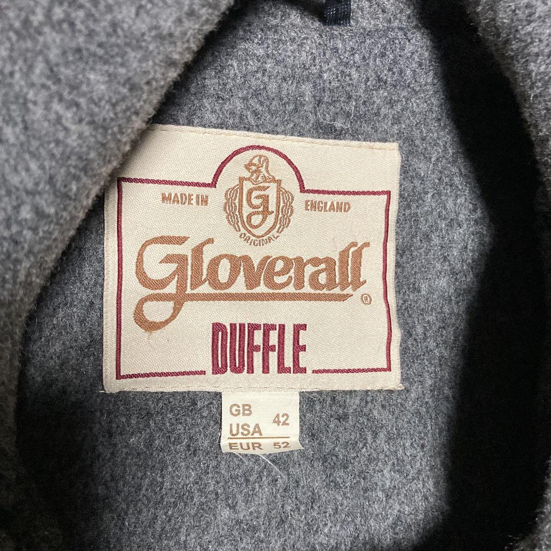 希少　グローバーオール　英国製ダッフルコート 一枚仕立て　ミディアムグレー　42