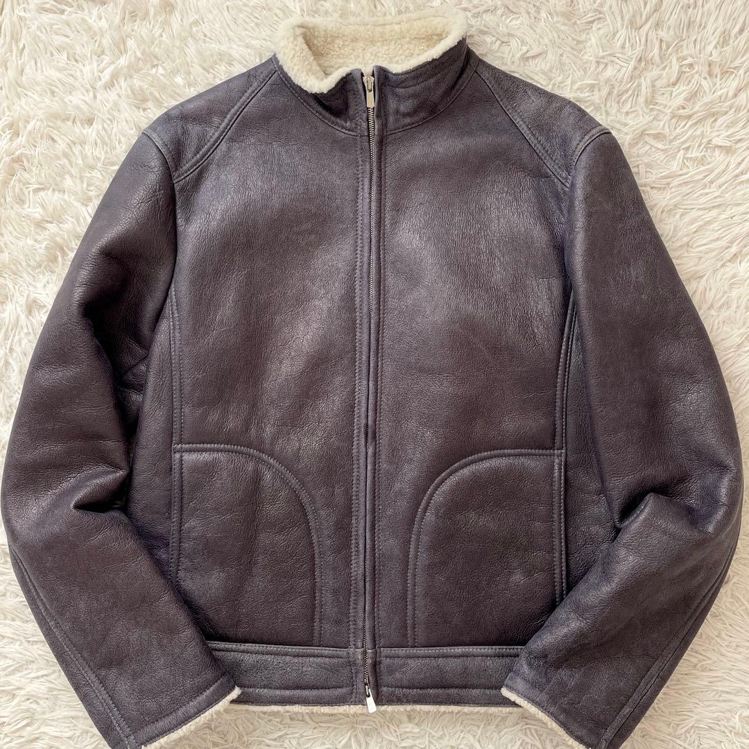 美品 XLサイズ イタリア製 BEAMS ムートンボマージャケット シープスキン